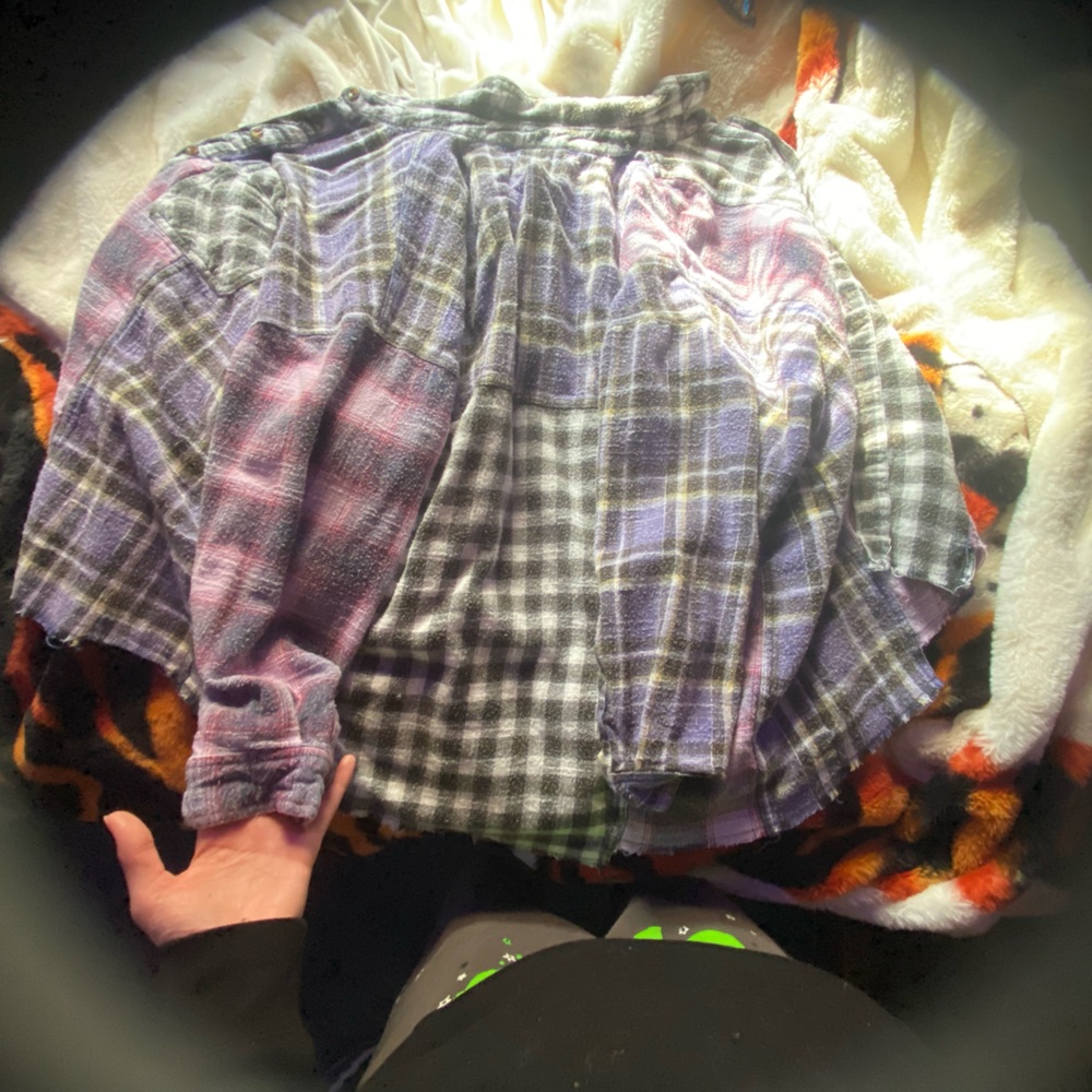 Bdg Purple Soft Patchwork Flannel - image 5